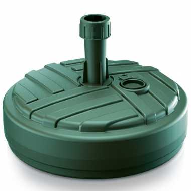 Goedkope 1x stuks ronde kunststof parasolvoeten groen 10 liter