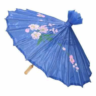 Goedkope chinese stijl paraplu groot blauw