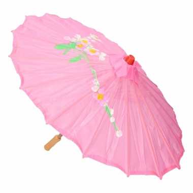 Goedkope chinese stijl paraplu roze