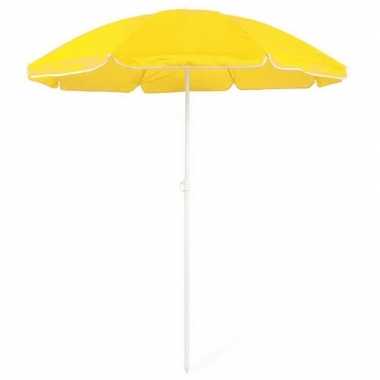 Goedkope gele strand parasol van nylon 150 cm