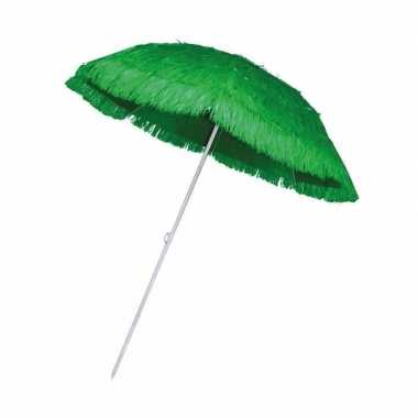 Goedkope rieten strand parasol groen