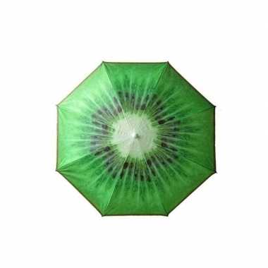 Goedkope verstelbare strandparasol / parasol met kiwi print 180 cm