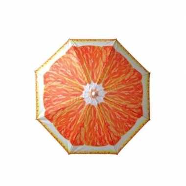 Goedkope verstelbare strandparasol / parasol met sinasappel print 180