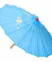 Goedkope chinese stijl paraplu groot licht blauw