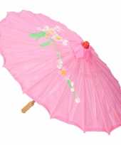 Goedkope chinese stijl paraplu groot roze