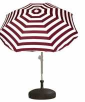Goedkope vulbare parasol met rood wit gestreepte parasol